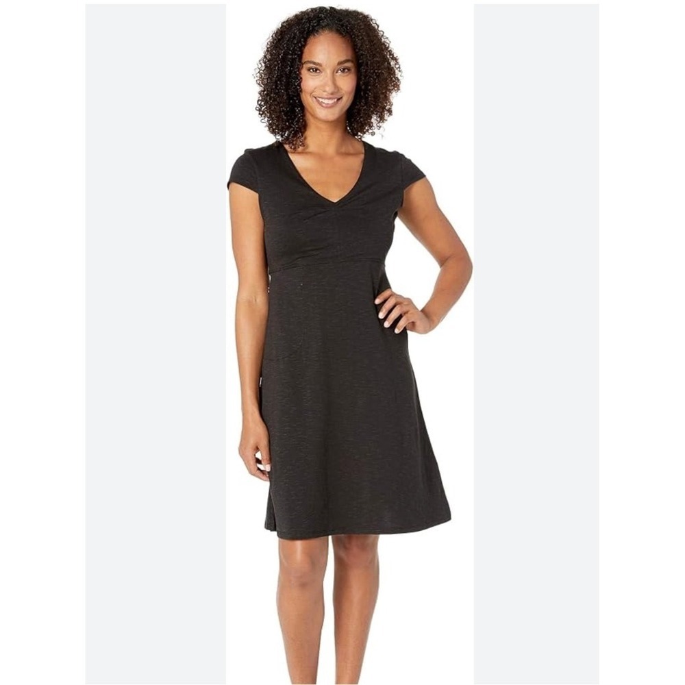 Toad&Co. Rosemarie A-Line Mini Dress Women's XS Gray Organic Cotton